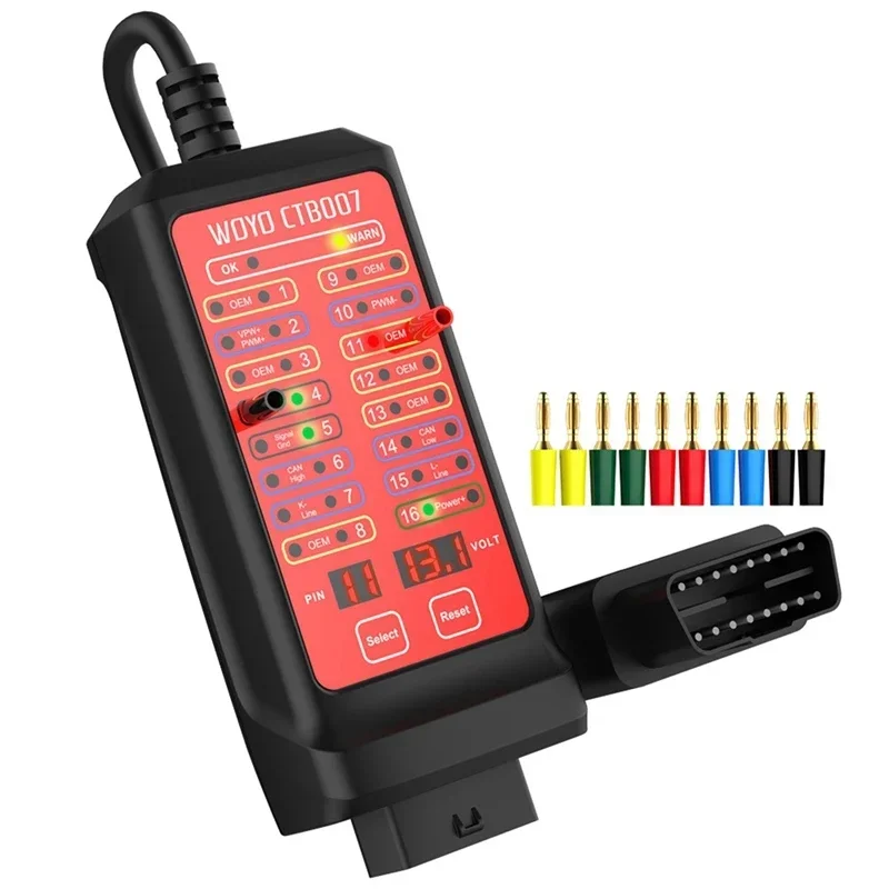 WOYO CTB007 OBD Breakout Box CAN Test Диагностические инструменты Тестер OBD2 для 16-контактного