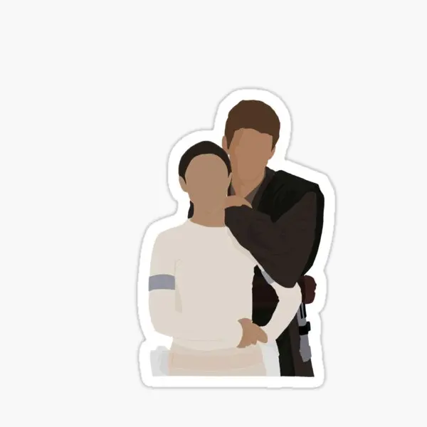 

5 шт. наклеек Padme и Anakin для мультяшного багажа, фона детской комнаты, милые художественные принты, наклейки, забавные бамперы, окна, ноутбука, ...