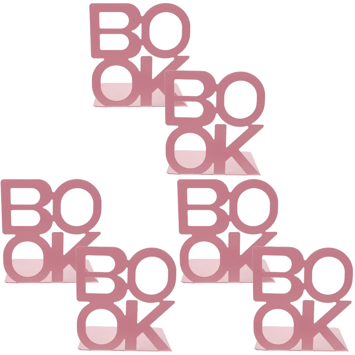 

6 Pcs Metal Bookend Bookstand Exquisite Holders Shelf Kids Rooms Letter Unique Bookends Multi-function Child Black