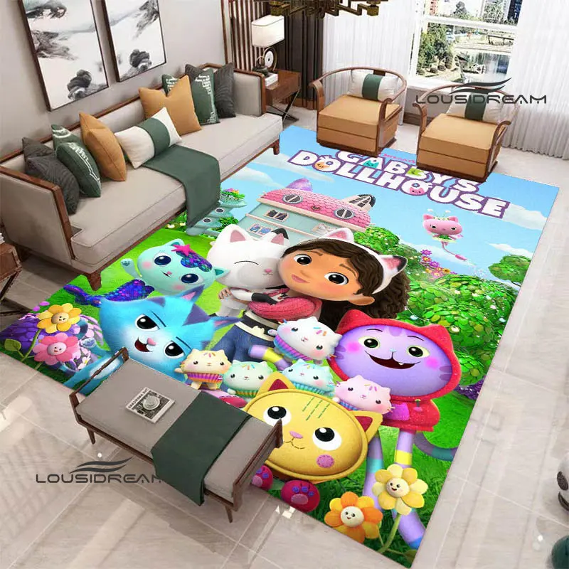 

Gabby's dollhouse cute anime carpet Non -slip carpet Yoga mat carpets for living room area rug Door pad anime rug birthday gift