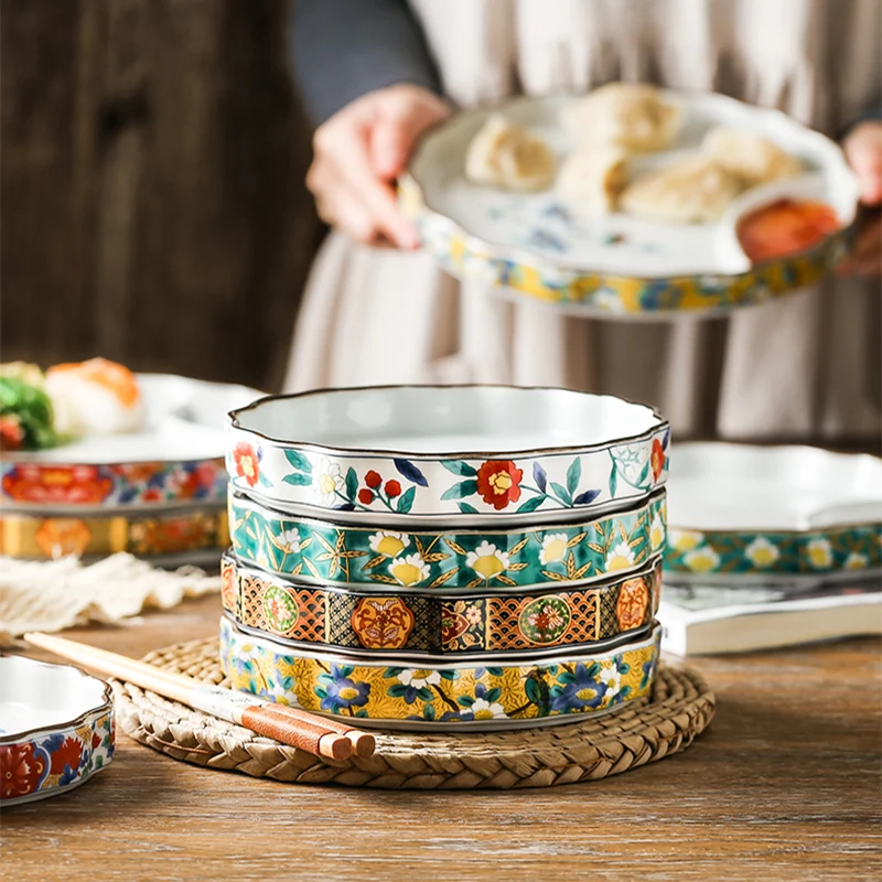 

Japanese Sushi biscuit plate plate plate all kinds of restaurant salad plate ceramic flower plate joint cobra cutlery