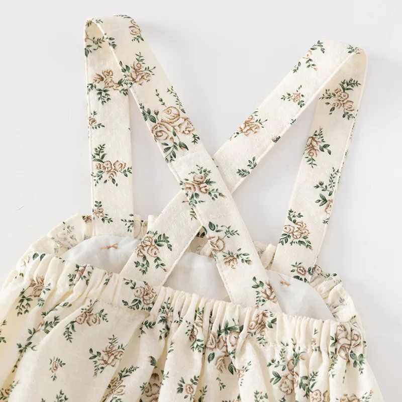 Комбинезон для маленьких девочек с цветочным рисунком комплект из двух