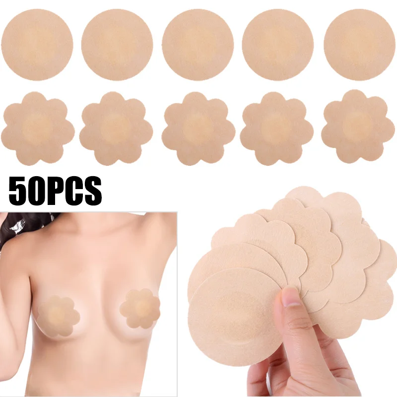 

50pcs Invisible Stickers for Nipples Covers Invisible Bra Nipples Shield Breast Intimates Accessories Woman Adhesive Sticker