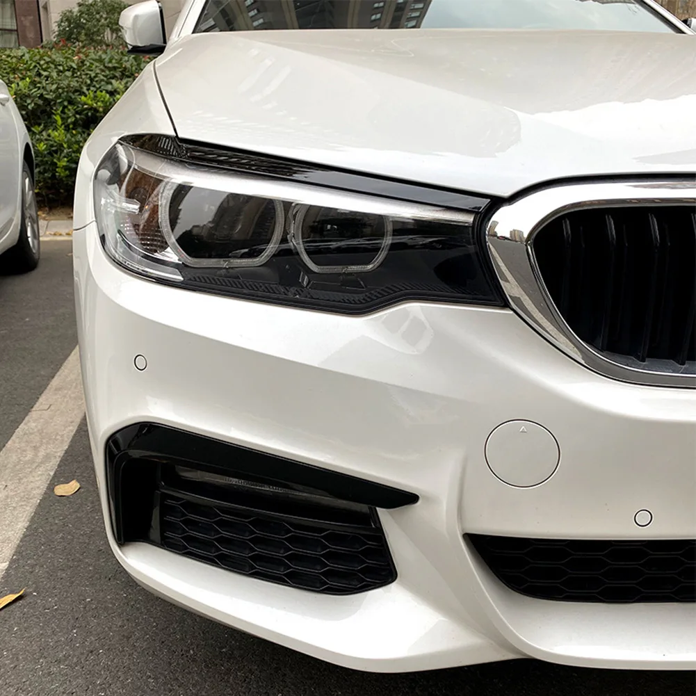 

Headlights Eyebrows Modified Car Stickers Headlamp Eyelid Headlight Eyelid Plastic 2017-2021 Carbon Black/Glossy Black Front
