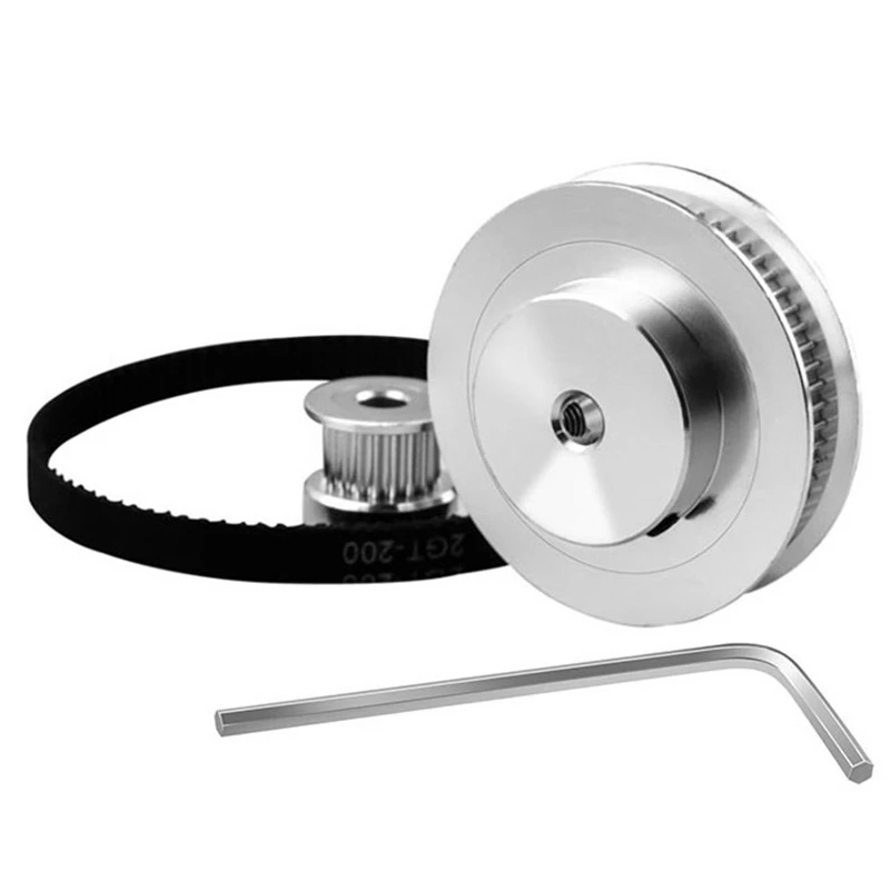 4X 2Gt Synchronous Wheel 1:3 Reduction Transmission Pulley Model Mechanical Belt For 3D Printer - 200X8x8mm |