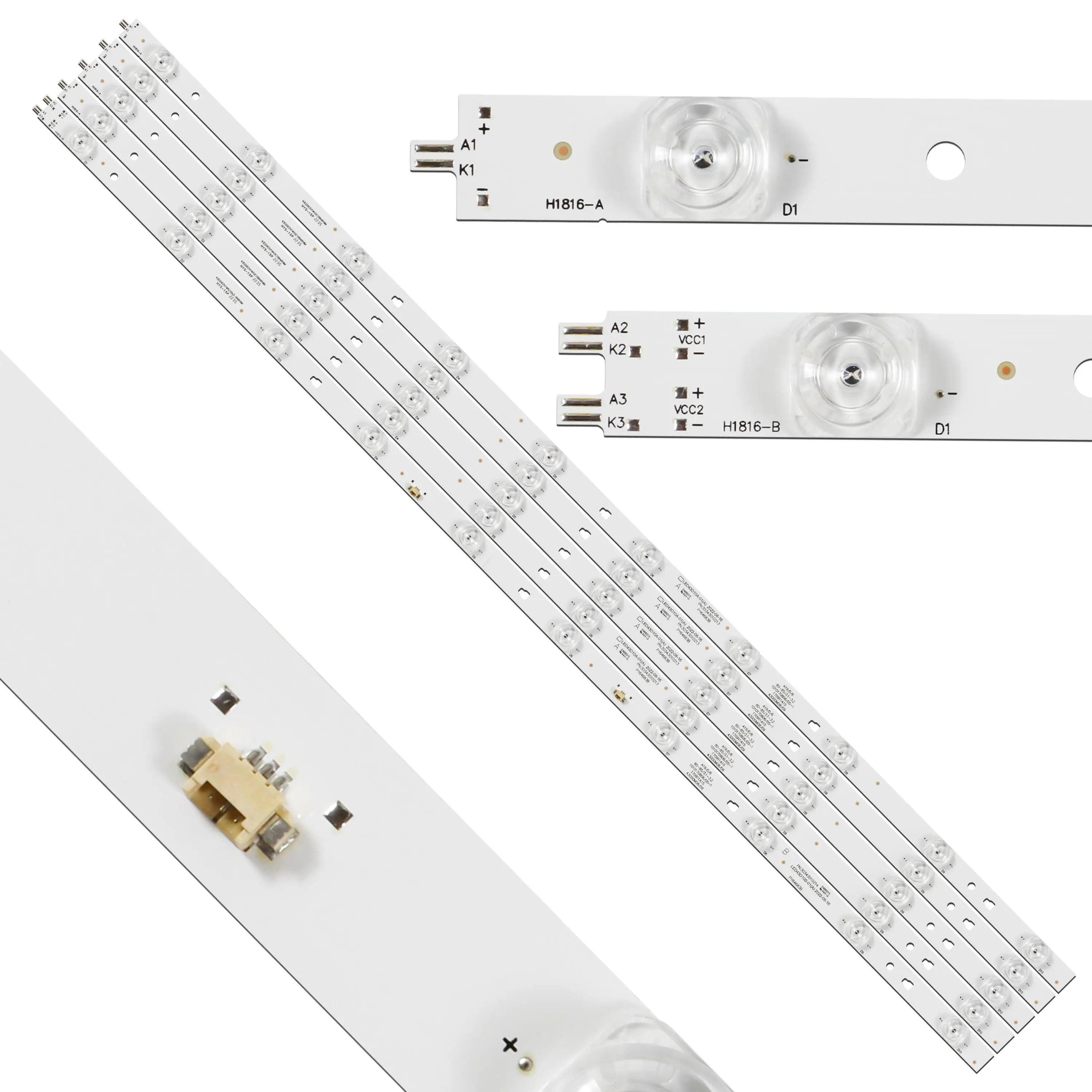 Фото Лента светодиодной подсветки для kivi 43UK30G 43UR50GU 43FK30G Doffler 43DF49-T2 LED43D10A-01(A) LED43D10B-01(A) LED43D10 LED43D10B №1