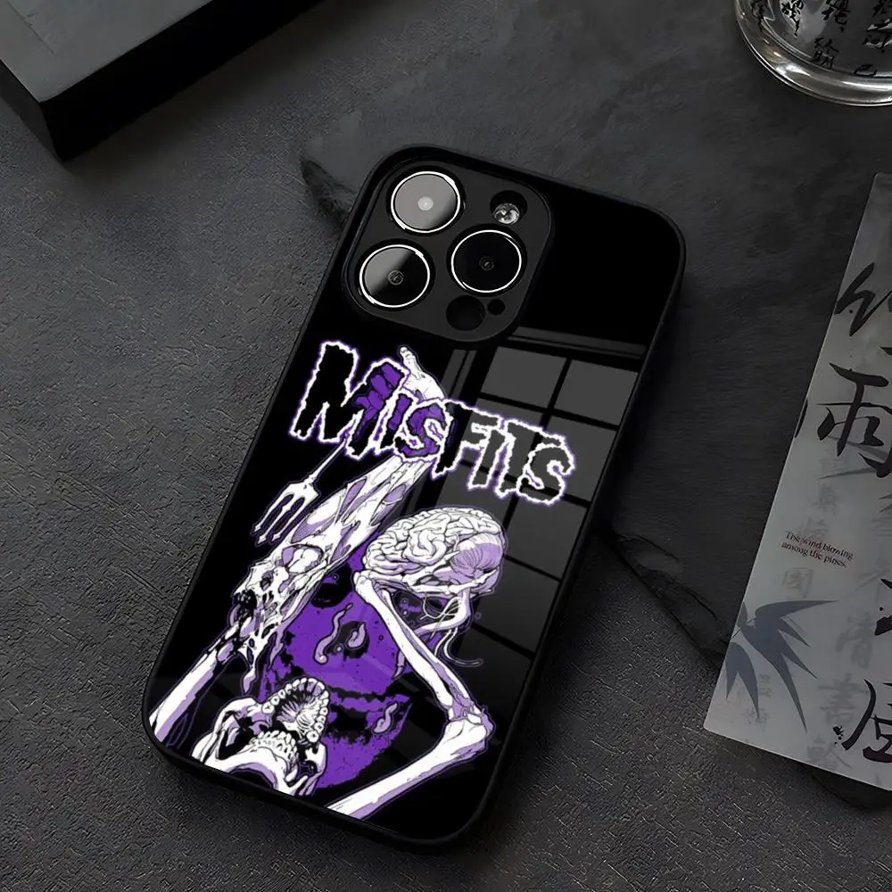 Чехол для телефона Misfits Glenn Danzig из закаленного стекла iPhone 14 13 16 12 15 11 Pro XS Max Plus Mini SE2020