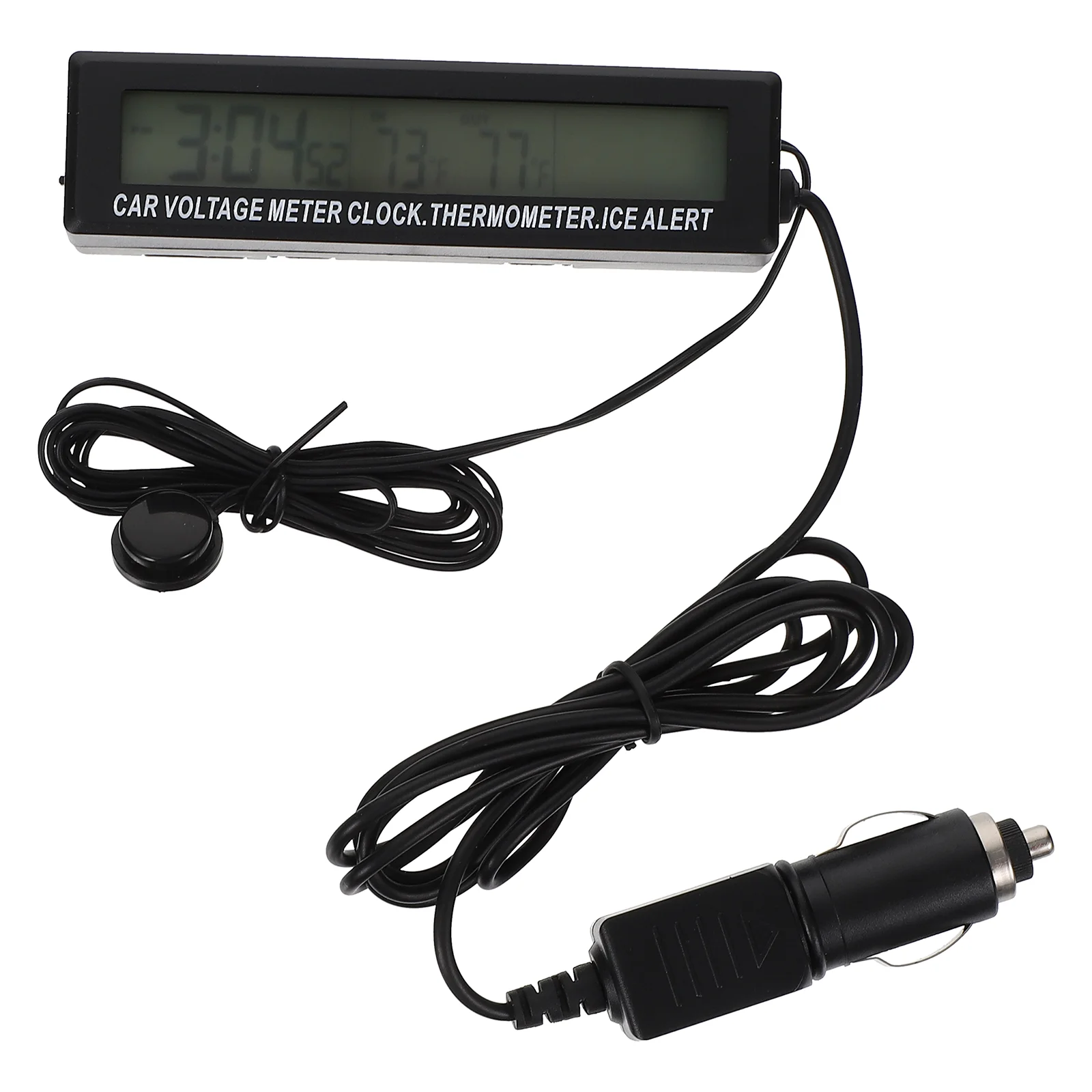 

1 Pc Car Clock Ice Alert Electronic Clock Desk Clock Voltmeter