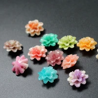 10pcs 17mm multi color artificial coral flower sunflower beads loose beads for jewelry bracelet necklace earring diy making