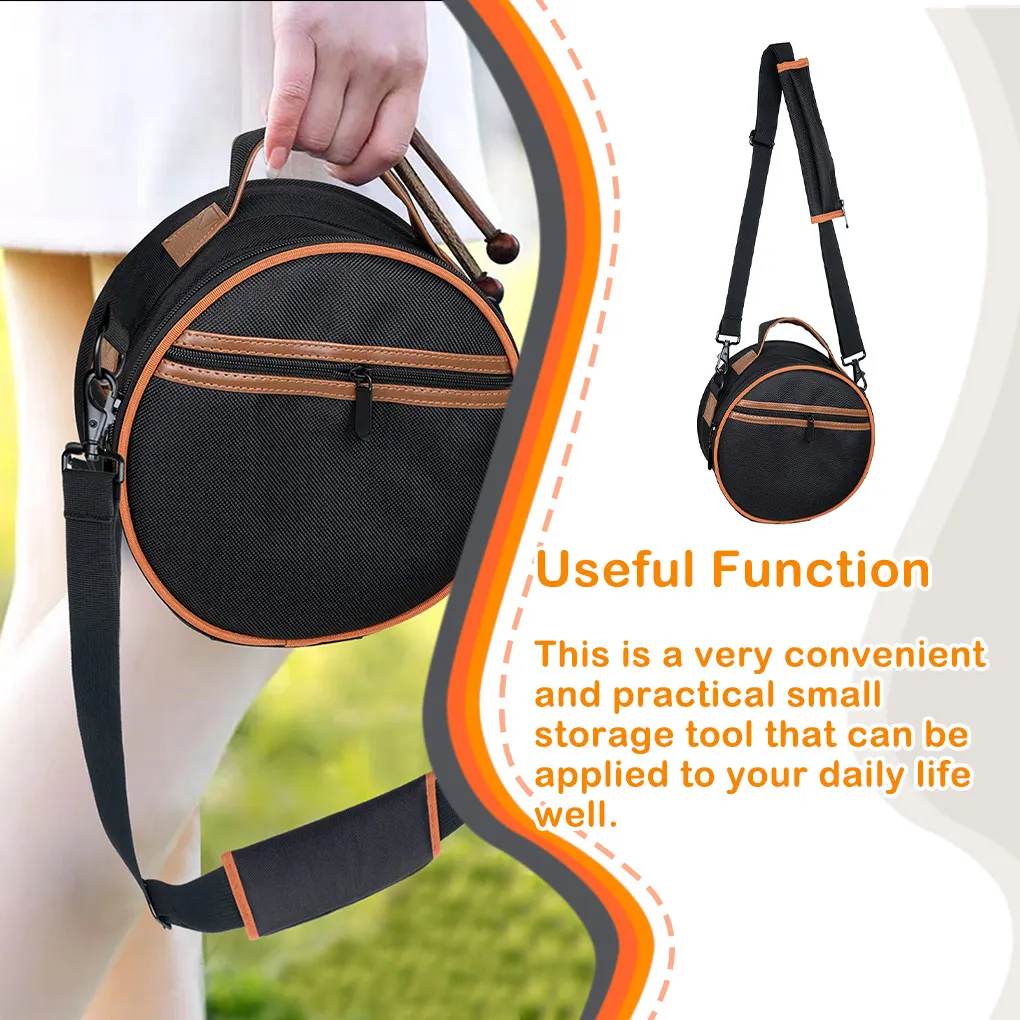 

8inch Tongue Drum Carrying Bag with Shoulder Strap Thickened Padded Organizer Dustproof Case Holder Professionals