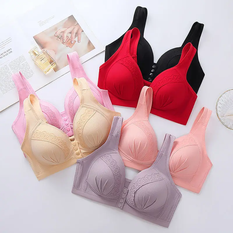 

High Quality New Large Size Sexy Ladies Bra No Steel Rings Thin Front Buckle Vest Type Comfortable Women Underwear Bra