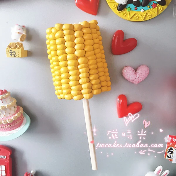 

Simulated food corn KFC corn stick refrigerator magnet