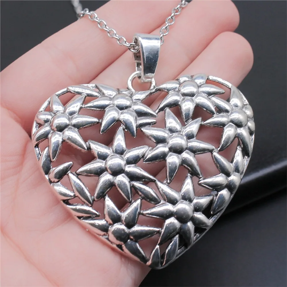 Цепочка с подвеской в виде сердца, 72 х67 мм