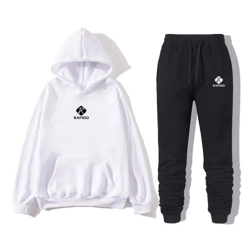 

Men's suits with pants autumn and winter warm Rapido sportswear running sweater suits jogging men's hoodie jacket street casua