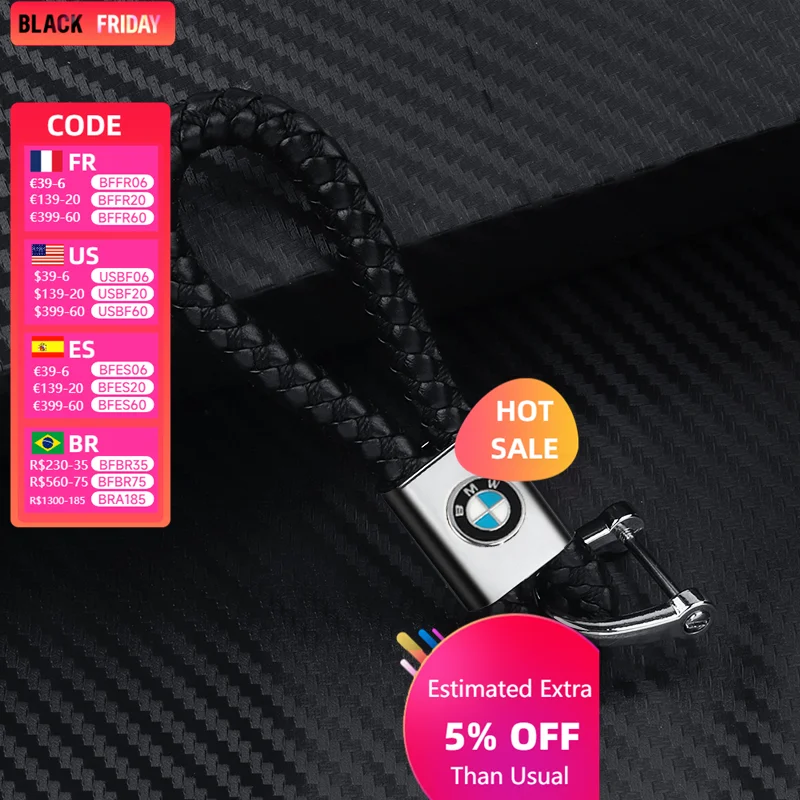 Автомобильный Плетеный веревочный Браслет Брелок Подвеска Аксессуары для BMW E90 E39