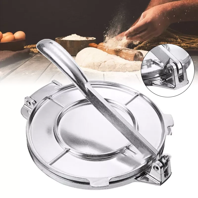 

Kitchen Tortilla Maker Press Aluminium Dough Meat Press Maker Bakeware Tools Tortilla Pancake Pie Tools Baking Accessories 8"