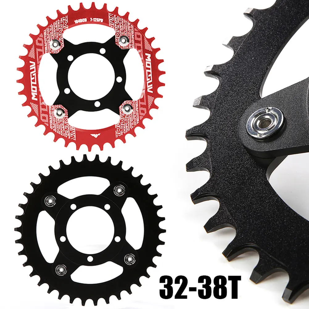 New Electric Bike 104BCD Chainring + Adapter 32T/34T/36T/38T Alloy High Quality E-bike Parts For Bafang BBS01/02 Mid Drive Motor