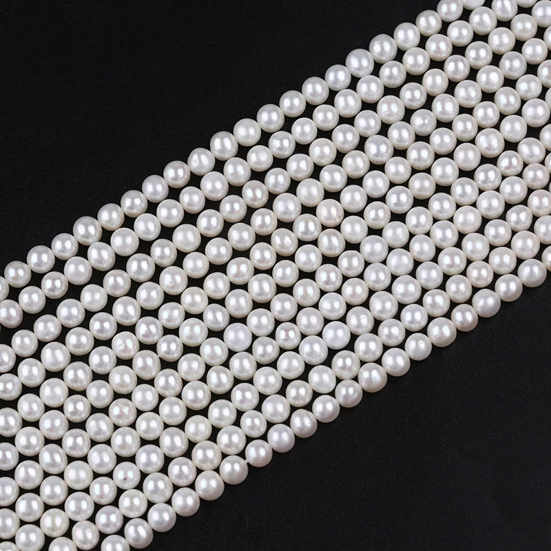 

6 мм натуральные белые настоящие бусины akoya oysters пресноводные круглые жемчужные нити