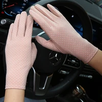 spring and summer womens lace sun protection gloves outdoor driving riding non slip anti slip gloves