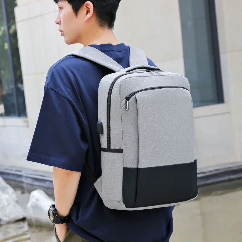 

Деловой Повседневный дорожный рюкзак, Многофункциональный Водонепроницаемый школьный ранец большой вместимости с USB-разъемом для ноутбука