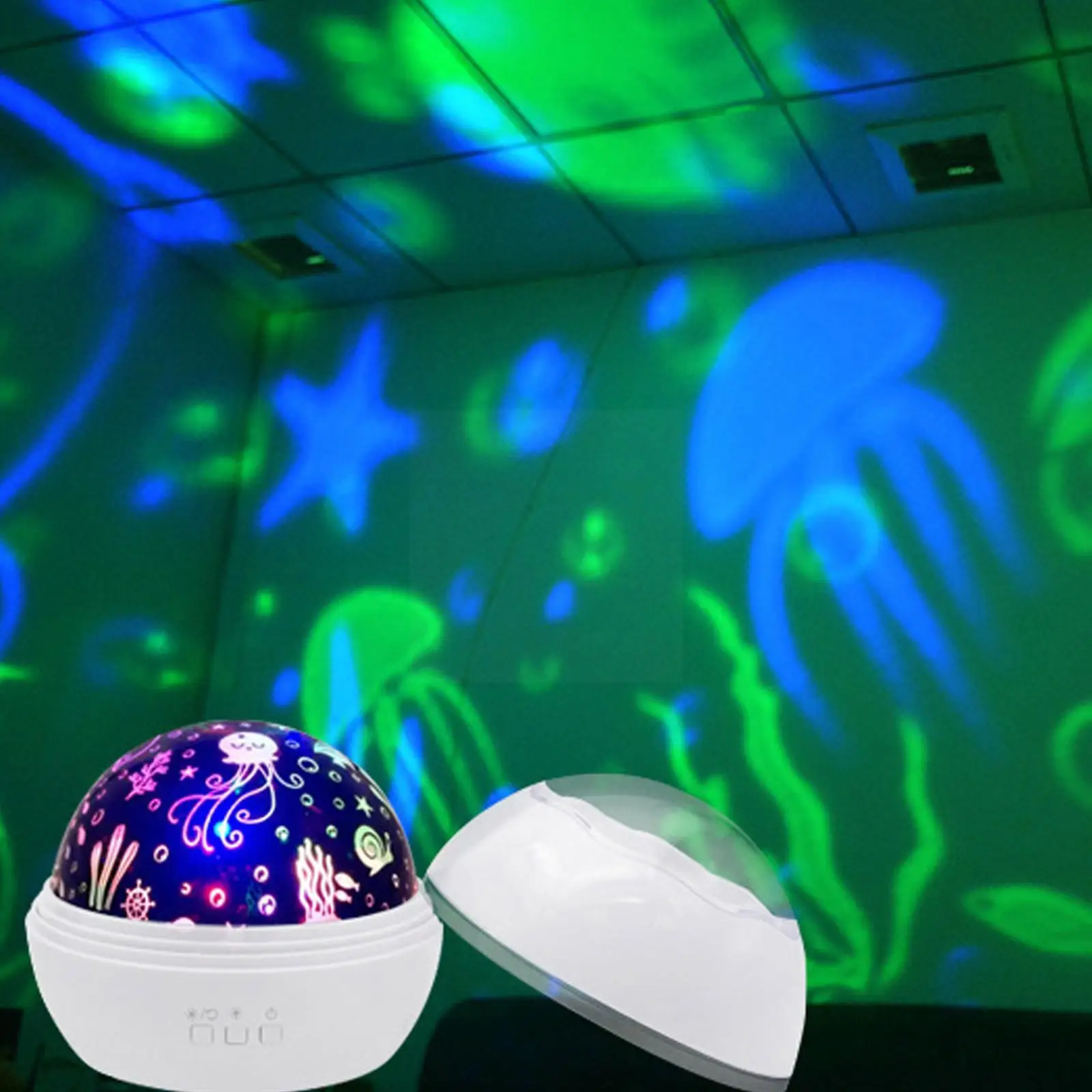 

360° Rotating Starry Night Light Projector For Babys Ball Star Light Ocean Light Night Light Usb Projector Lamp Child Gifts S6k1