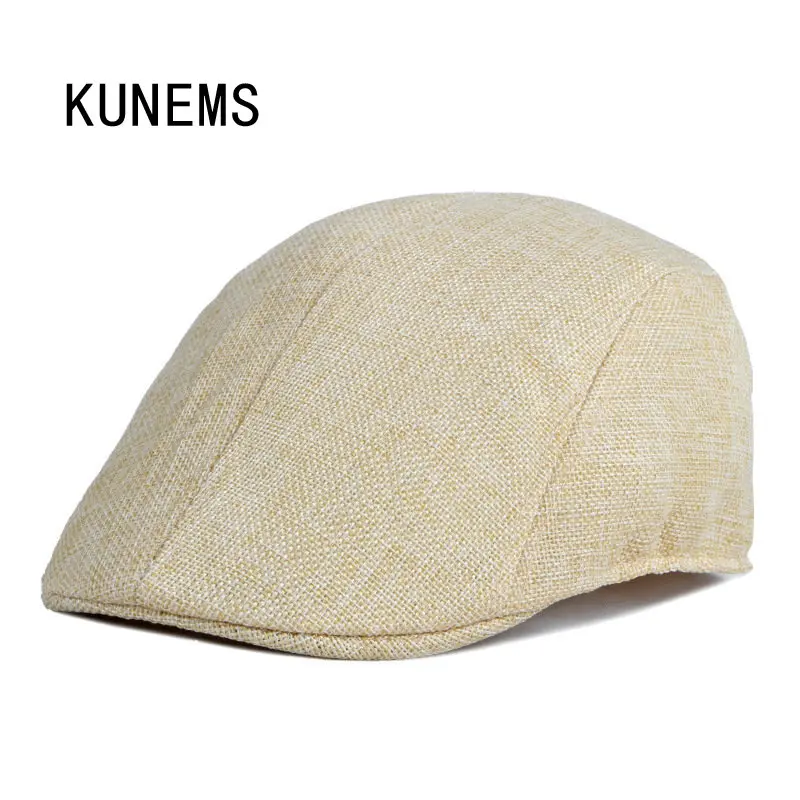 

KUNEMS Spring and Summer Fashion Beret Mens Hats Boina Retro Breathable Newsboy Hat Casual Flat Caps Dad Cap Unisex Gorras