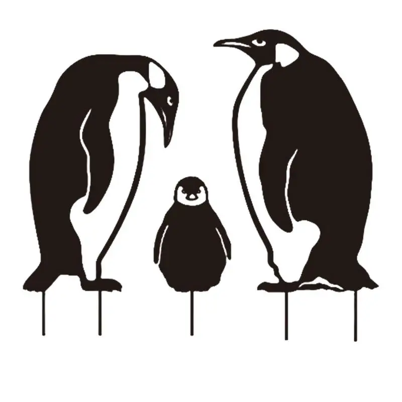 

Penguin Silhouette Stake Animal Silhouette Penguin Silhouette Stake Yards Garden Stake Decor Penguin Statue For Outdoor Yard