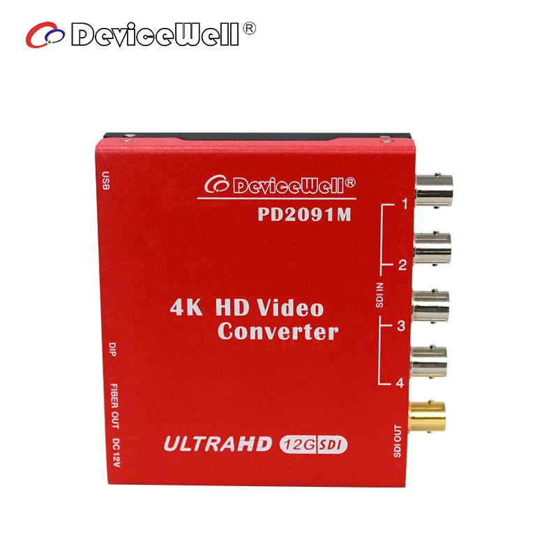 Фото Конвертер 4K Quad Link SDI с 4 входами 1.5G/3G SDI и 1 выходом 6G/12G SDI + 1 оптический выход 6G/12G (порт LC) - PD2091M №2