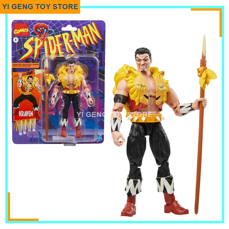 

Ko Marvel Legends Series Comics Spider-Man Kraven The Hunter Anime Action Figure Spiderman Collectible Model Doll Toys Kid Gift