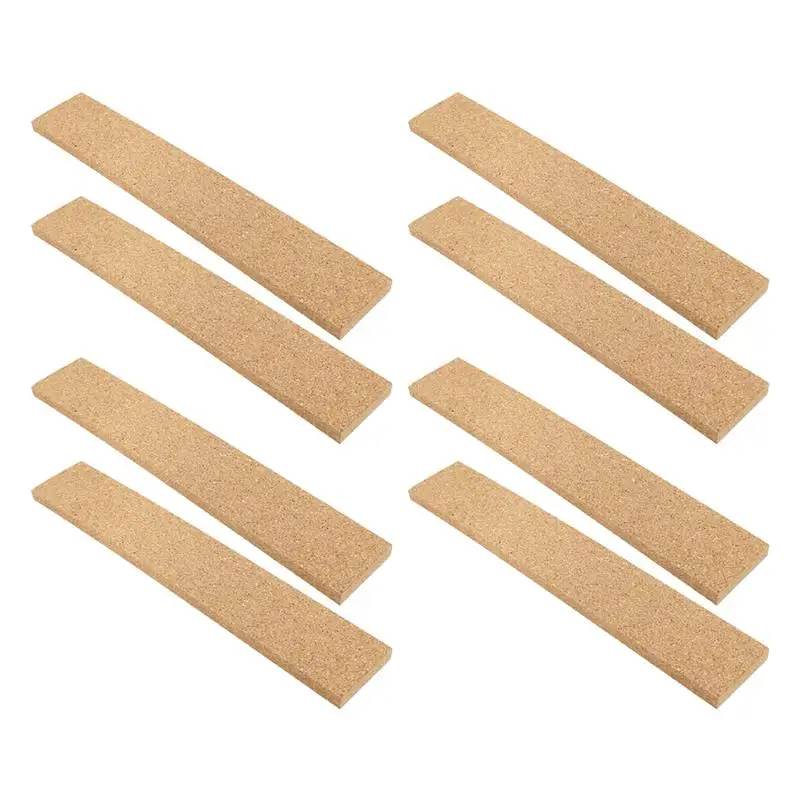 

8pcs Cork Announcement Board Strips Cork Batten Strips Frameless Memo Board Strips