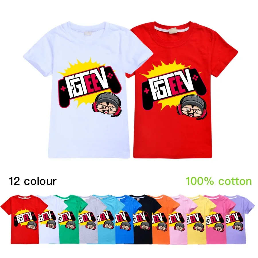 New FGTeeV Kids Clothes Boys And Girls Cotton T-shirts Children Fashion Clothing Summer Tops Casual Tees unisex