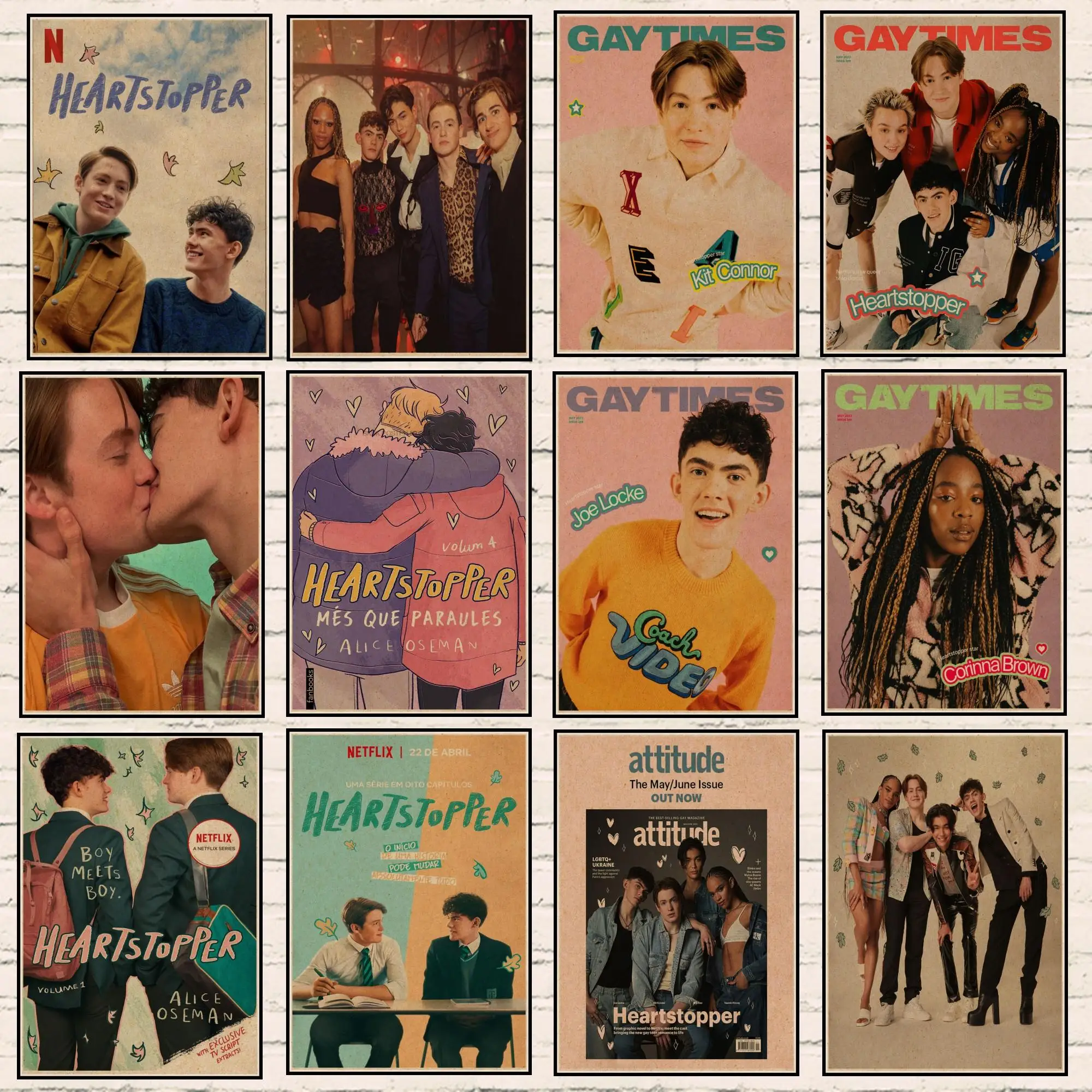 Британский ретро-постер с надписью Love в стиле фильма сердечко для геев домашний