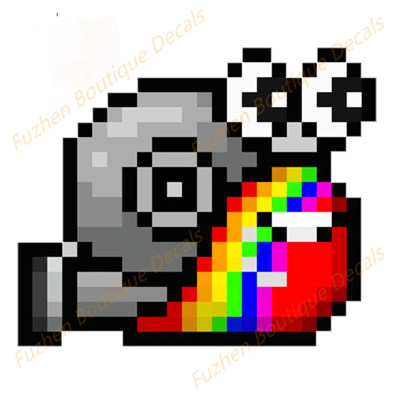 

EARLFAMILY 13cm x 11cm for Turbo Snail Car Stickers Pixel Style Car Accessoires Decal Vinyl Car Wrap JDM RV Laptop Wall Decor