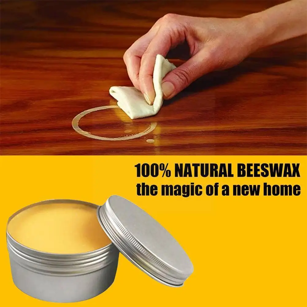 

20g Aluminum Boxed Wood Care Wax Natural Pure Wax Paste Polish Polishing Beeswax Polishing Floor Furniture Wood N8m0