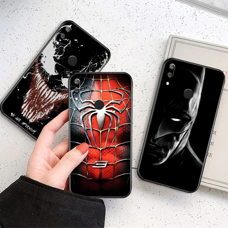 

Marvel Avengers Phone Case For Huawei Y9 Prime Y9 2019 Y9A Coque Funda Black Cases Back Carcasa TPU Soft Shockproof Cover Shell