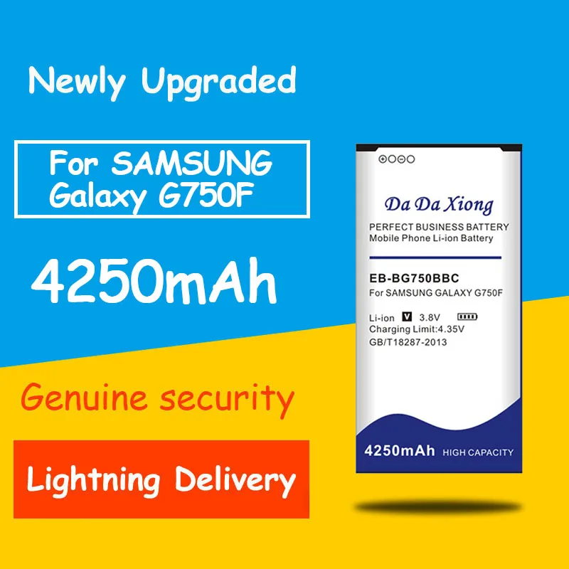 

Free Shipping 4250mAh EB-BG750BBC Battery For Samsung GALAXY Mega 2 G7508Q G750F G7508 G750 G750A Replacement Bateria