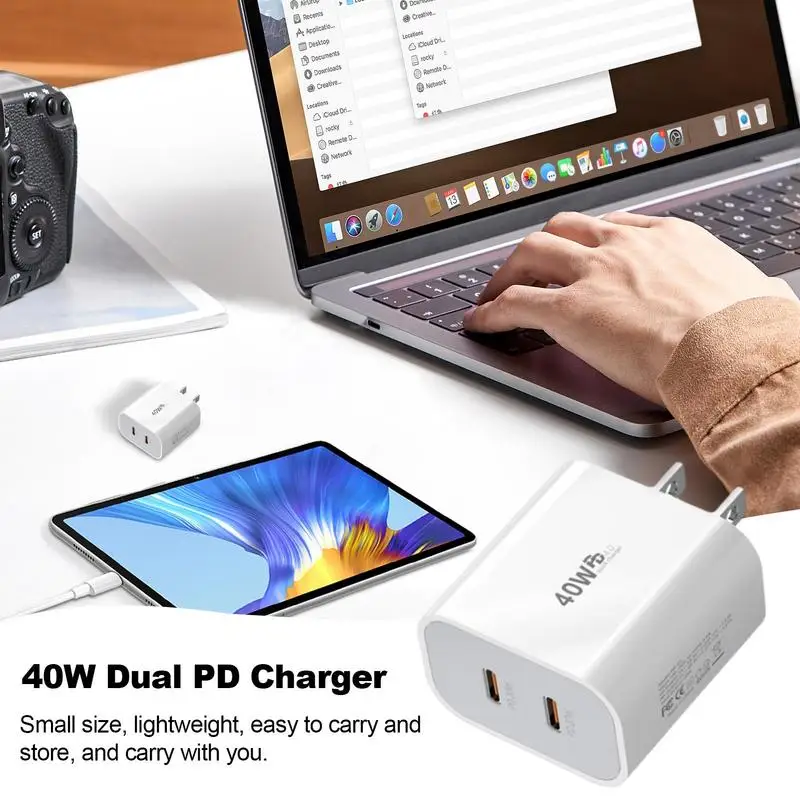 

Настенное зарядное устройство с двумя портами типа C, 40 Вт