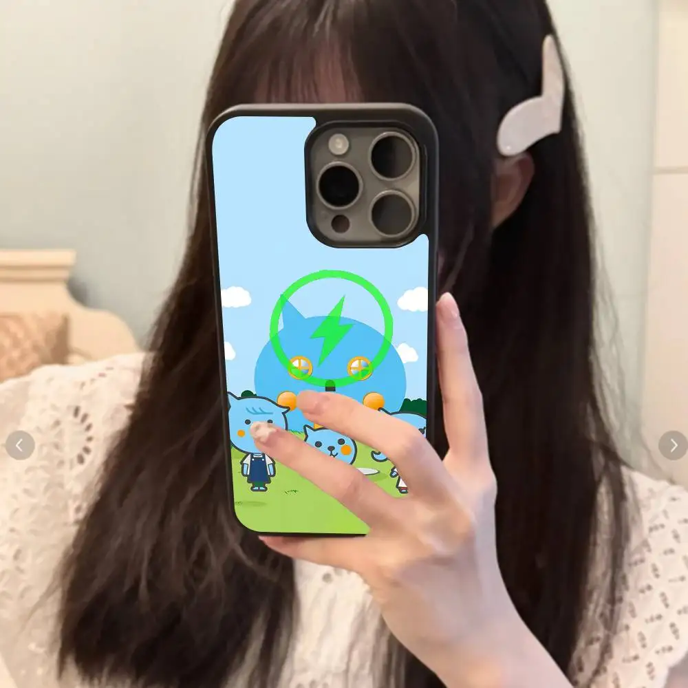 Фото Забавный мультяшный чехол Qoo для iPhone 17 Air 16 15 14 13 12 11 Pro Max Plus с поддержкой беспроводной зарядки MagSafe №5