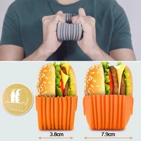 hygienic reusable hamburger box silicone rack holder burger box expandable adjustable burger holder