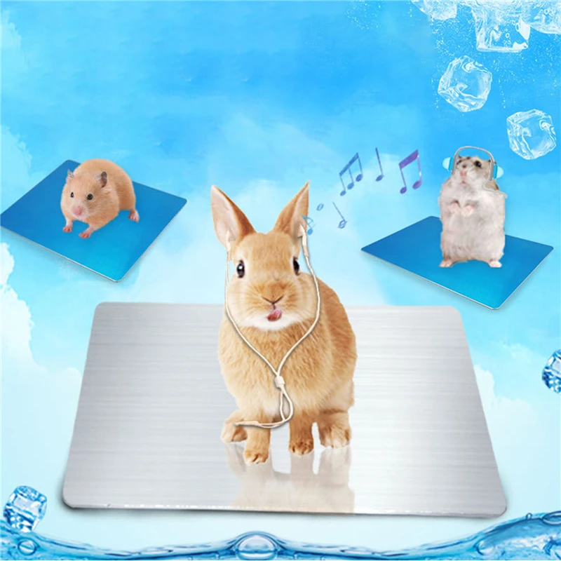 

Hamster Rabbit Guinea Pig Chinchilla Summer Cooling Aluminum Plate Pet Heat Dissipation Cooling Plate Pet Summer Supplies