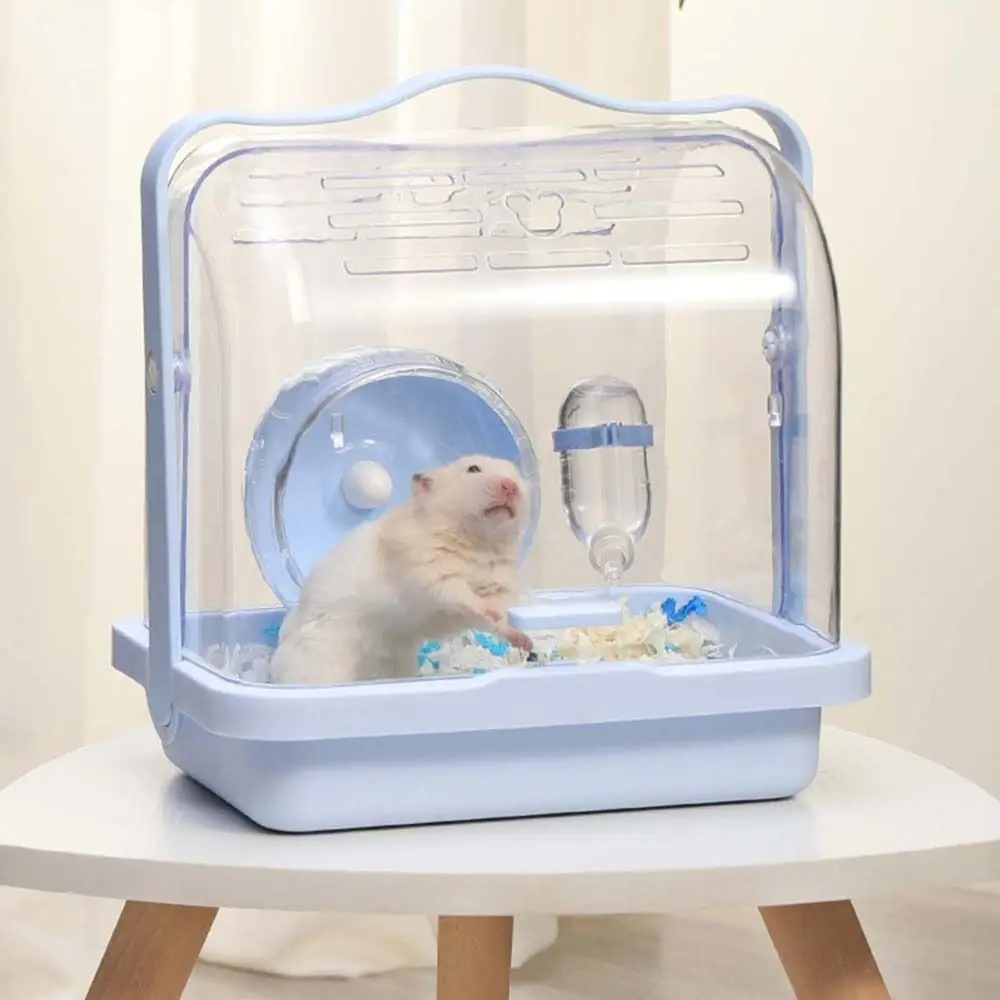 

Gerbil Mouse For Guinea Pig Hamster With Running Wheel Anti-Escape Pet Supplies Hamster Cage Rat Cage Box Hamster House