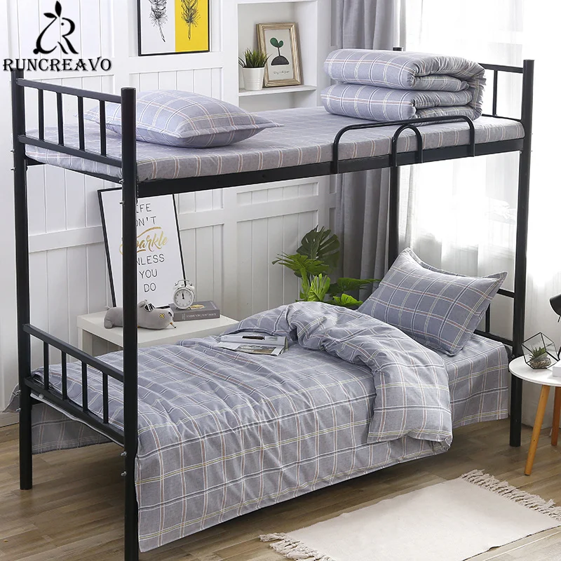 

3pcs Bedding Set Machine Washable Comfortable Twill Print Soft Sheet Quilt Cover Pillow Case Suitable for Student Dormitory