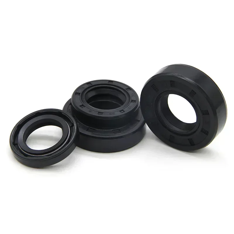 2/5pcs Black NBR Oil Seals ID17mm TC-17*25/27/28/30/32/35/40/45/47*5/7/8/10mm Double Lip Nitrile Rubber Shaft Sealing Gaskets