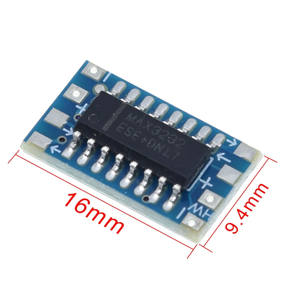 TZT (1/10) шт./лот мини RS232 макс3232 уровни к TTL преобразователю уровня плата