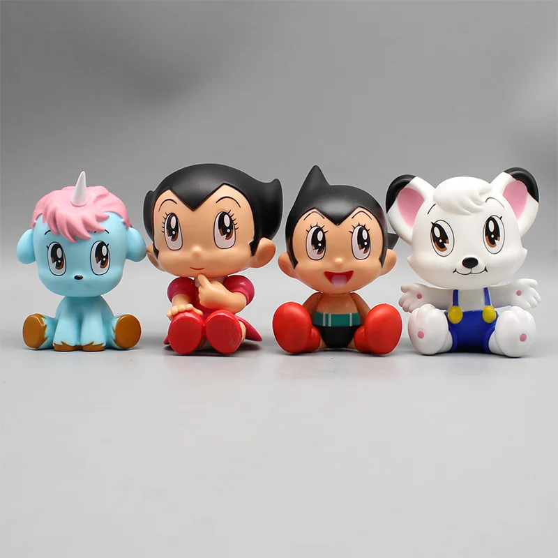 Фото Аниме-фигурки Astroboy, 11 См, Белый Лев, Левицы, Q Edition, Сидячая Милая Модель, Украшение Для Стола, Игрушки №1