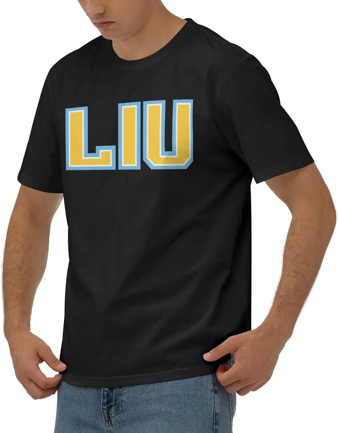 Мужская футболка с коротким рукавом из чесаного хлопка логотипом университета