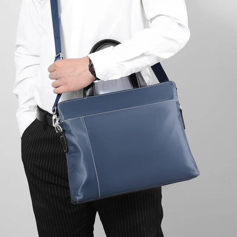 2022 Fashion Men Briefcase High Quality Shoulder Bags Men Business Travel Crossbody Bags Male Waterproof Oxford PU Handbags