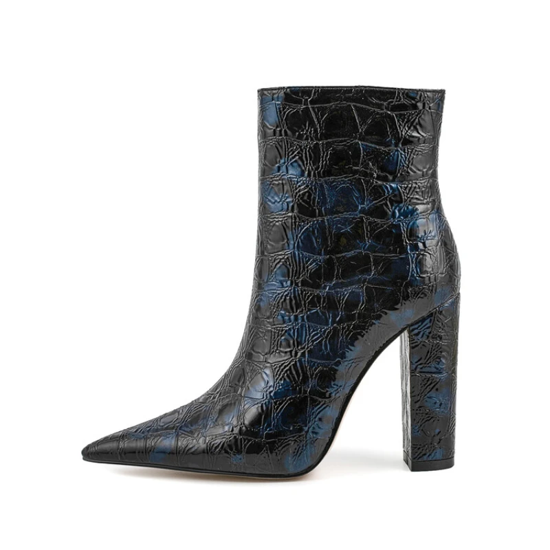 2024 зимние брендовые новые модные разноцветные ботильоны для женщин Европа и