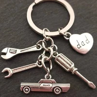 fashion i love dad car screwdriver wrench gadget key chain fathers day gift keyring