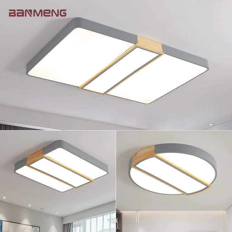 

Nordic LED ceiling lamp wood 60W 90W 192W ceiling light indoor lighting home decor for living room bedroom kitchen light fixture